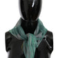 Elegant Silk Green Printed Scarf - SEHABRANDS