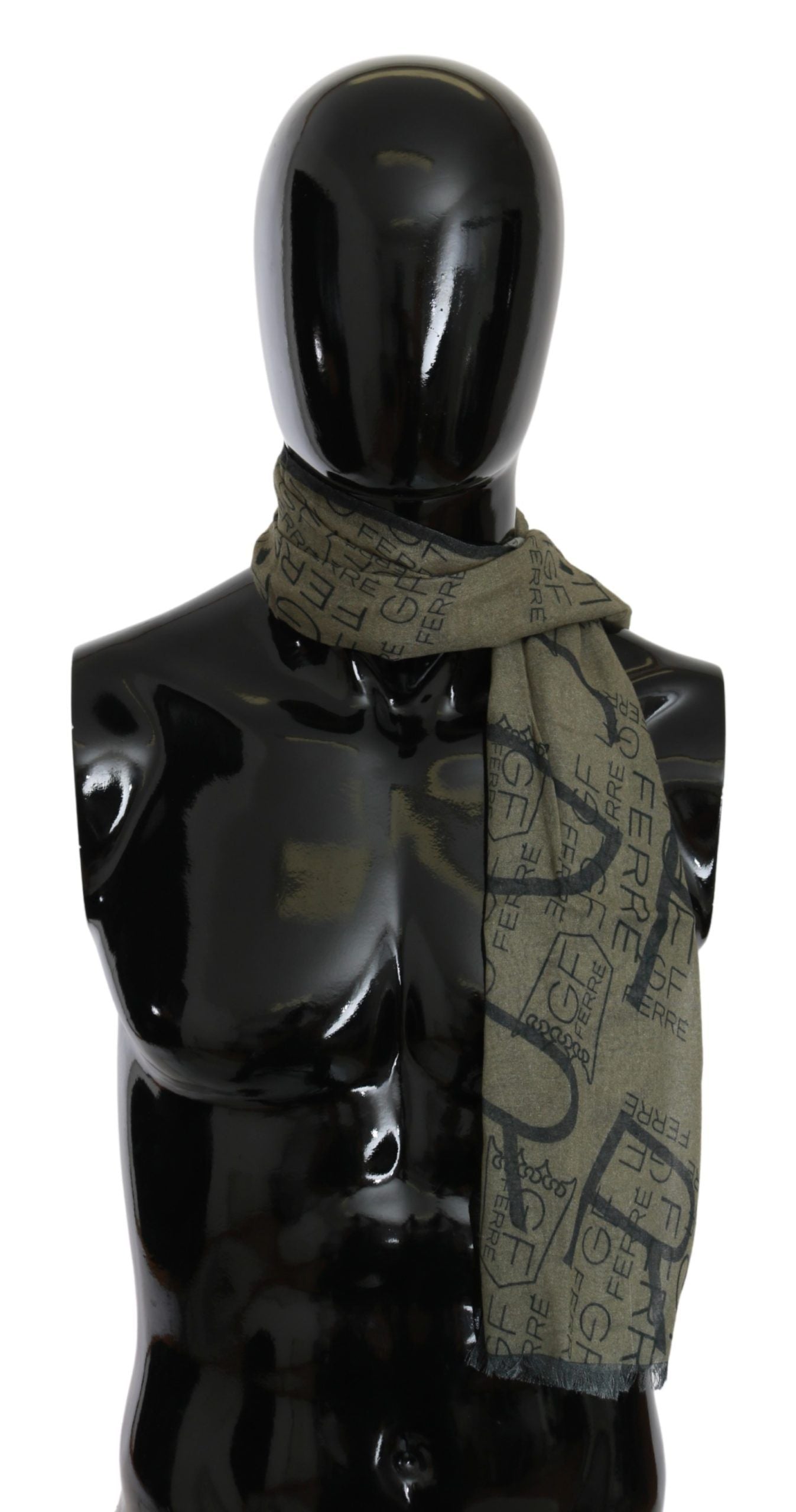 Elegant Patterned Wool-Blend Scarf - SEHABRANDS