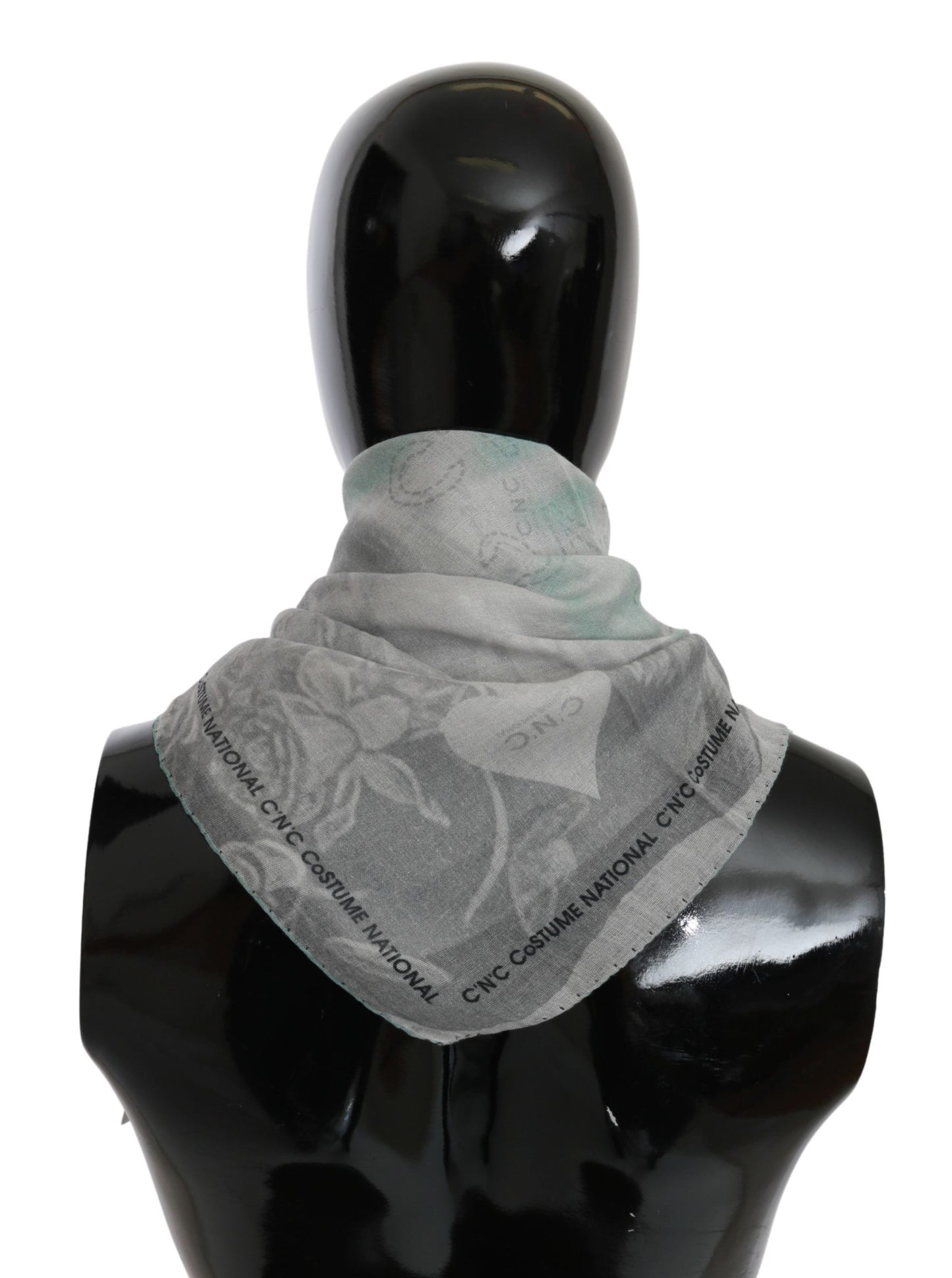 Elegant Gray Silk Scarf for Women - SEHABRANDS