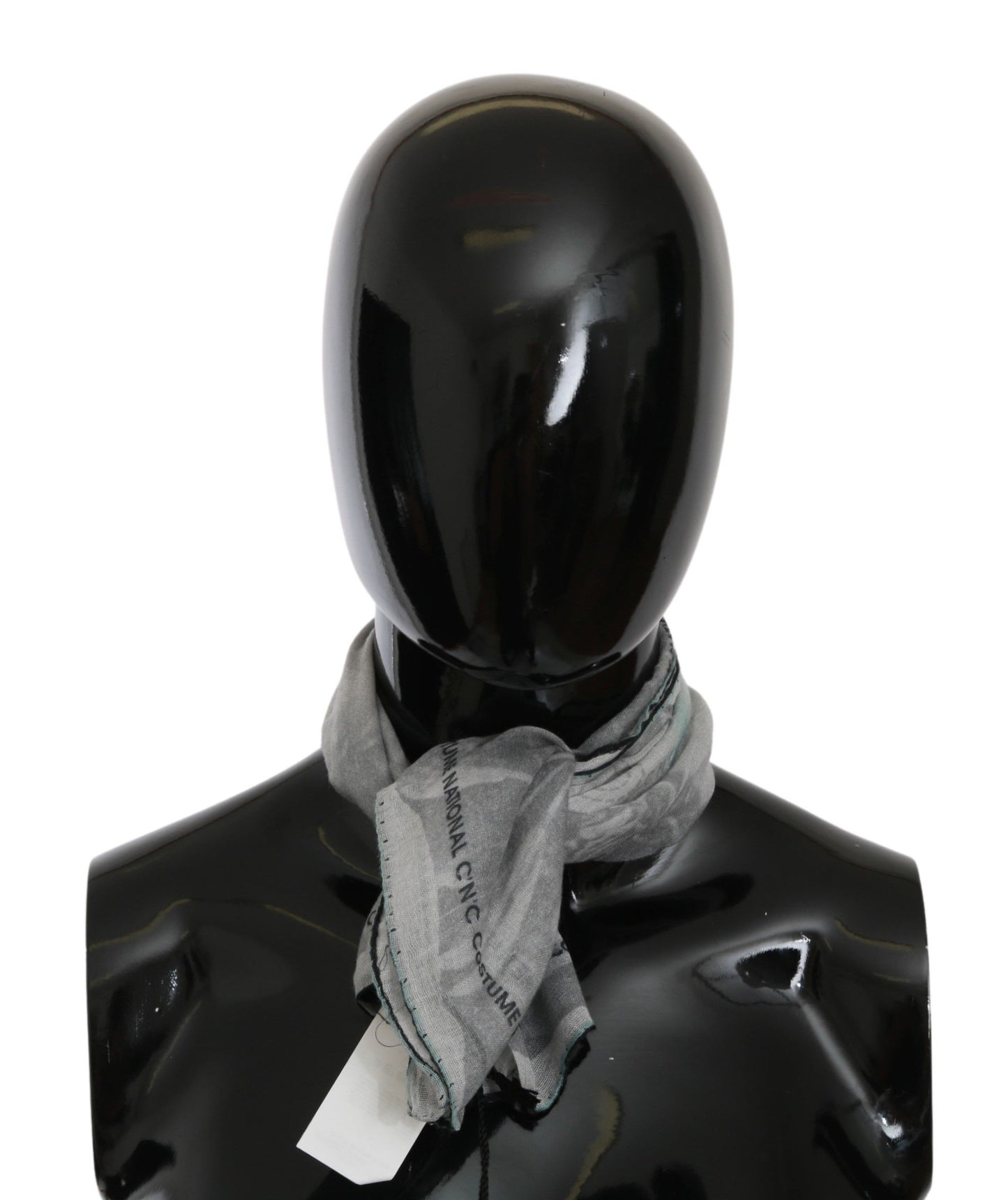 Elegant Gray Silk Scarf for Women - SEHABRANDS