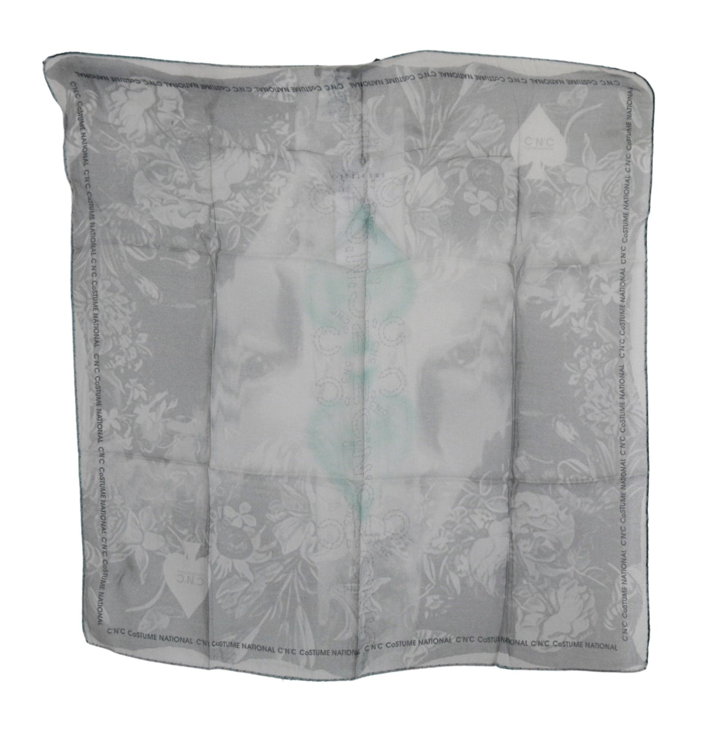 Elegant Gray Silk Scarf for Women - SEHABRANDS