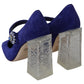 Dolce & Gabbana Elegant Purple Suede Mary Janes Pumps