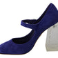 Dolce & Gabbana Elegant Purple Suede Mary Janes Pumps