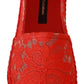 Dolce & Gabbana Red Viscose Espadrilles Flat Shoes