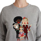 Dolce & Gabbana Elegant Multicolor Embroidered Crew-neck Sweater