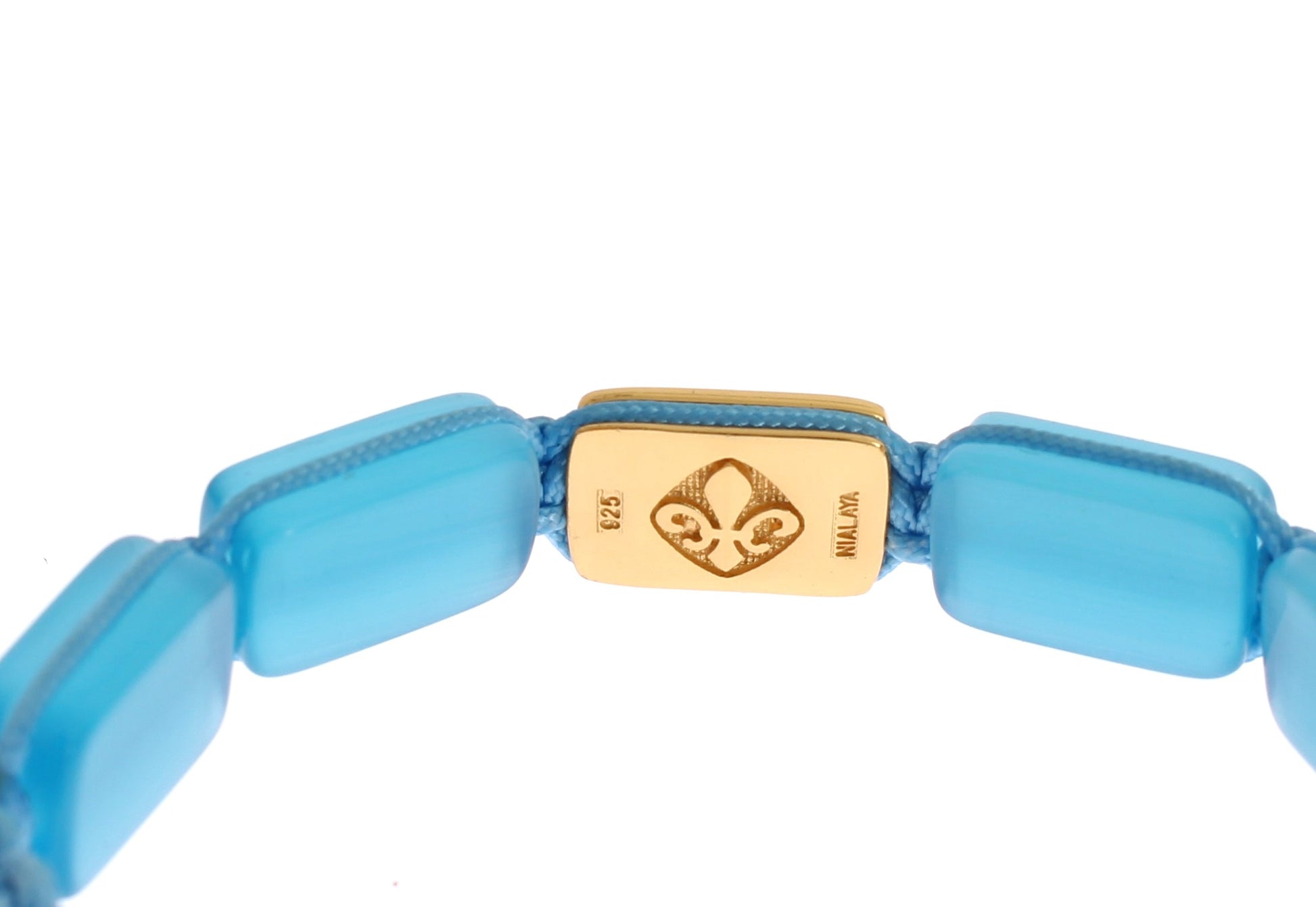 Elegant Blue Opal & Diamond-Studded Bracelet - SEHABRANDS