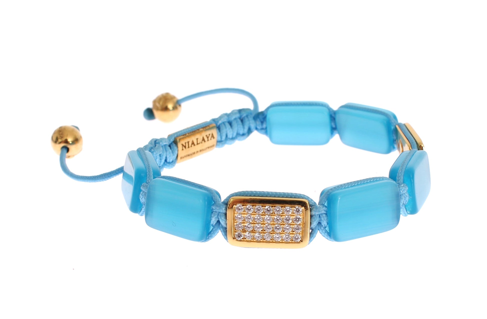 Elegant Blue Opal & Diamond-Studded Bracelet - SEHABRANDS