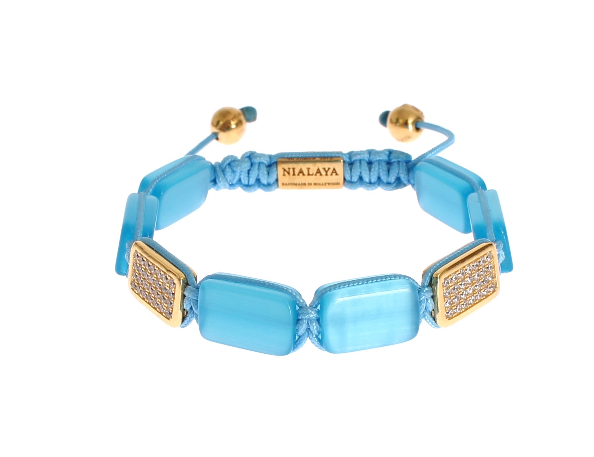 Elegant Blue Opal & Diamond-Studded Bracelet - SEHABRANDS