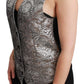 Dolce & Gabbana Elegant Silver Sleeveless Brocade Vest