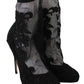 Dolce & Gabbana Embroidered Floral Stiletto Socks Booties