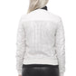 Chic Beige Perforated Faux Leather Jacket - SEHABRANDS