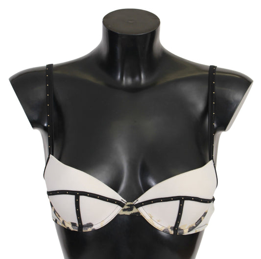 Elegant White Push-Up Bra With Logo Details - SEHABRANDS