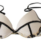 Elegant White Push-Up Bra With Logo Details - SEHABRANDS