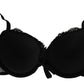 Elegant Black Lace Push-Up Bra - SEHABRANDS