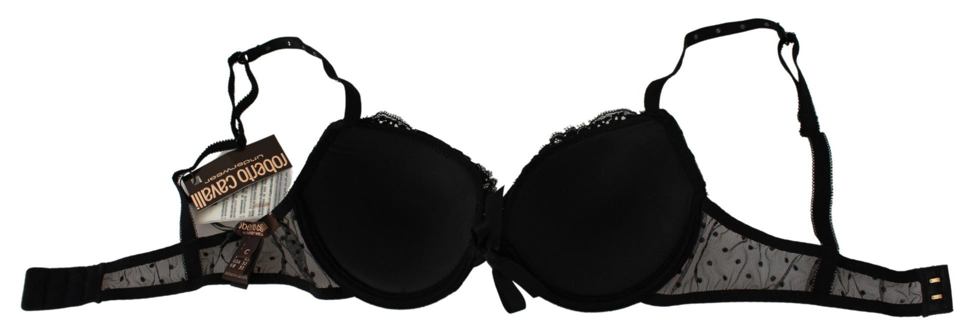 Elegant Black Lace Push-Up Bra - SEHABRANDS