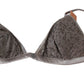 Sequined Gray Triangolo Bra Luxury Underwear - SEHABRANDS