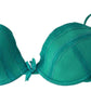 Luxurious Green Cotton Push Up Bra - SEHABRANDS