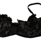 Sleek Black Mesh Balconcino Bra - SEHABRANDS