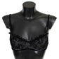 Sleek Black Mesh Balconcino Bra - SEHABRANDS