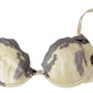 Silk Blend Push-Up Bra in Beige and Gray - SEHABRANDS