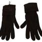 Elegant Brown Knitted Gloves - SEHABRANDS