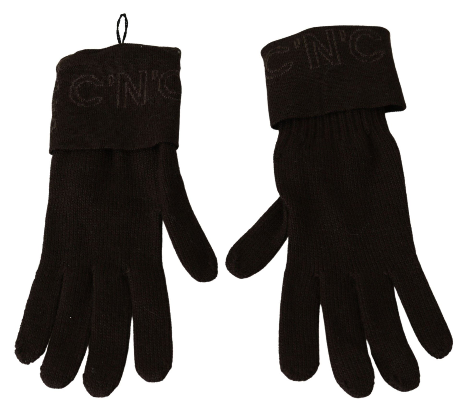 Elegant Brown Knitted Gloves - SEHABRANDS