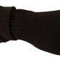 Elegant Brown Knitted Gloves - SEHABRANDS