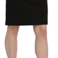 Chic High Waist Black Linen Skirt - SEHABRANDS