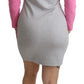 Chic Gray Cotton Blend Moschino Sweater Dress - SEHABRANDS