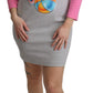 Chic Gray Cotton Blend Moschino Sweater Dress - SEHABRANDS