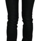 Chic Black Mid Waist Slim Fit Denim Jeans - SEHABRANDS