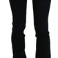 Chic Black Slim Fit Low Waist Denim - SEHABRANDS