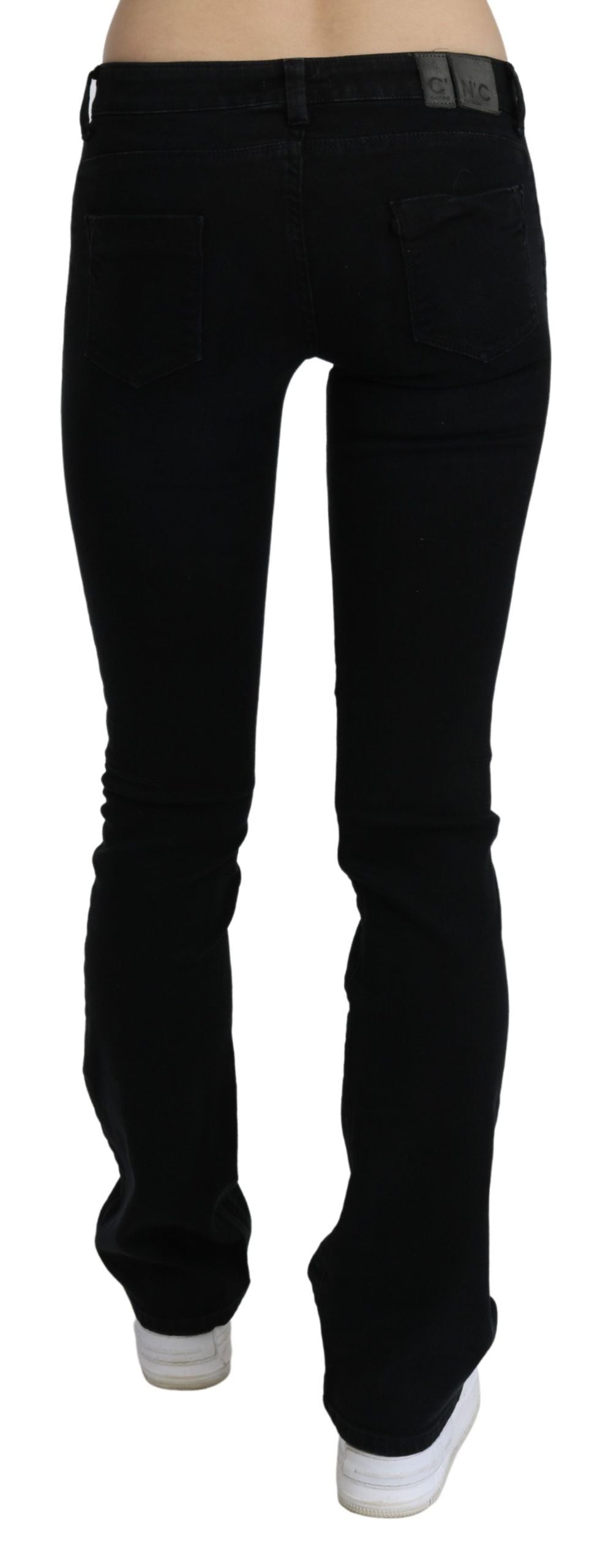 Chic Black Slim Fit Low Waist Denim - SEHABRANDS