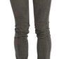 Chic Gray Slim Fit Cotton Jeans - SEHABRANDS