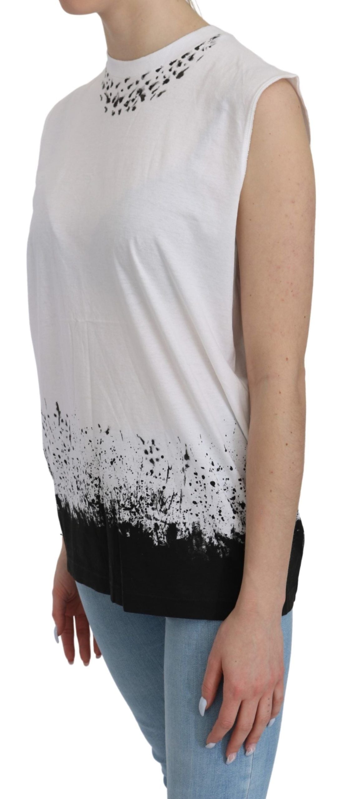 Chic Sleeveless Cotton Crew Neck Top - SEHABRANDS