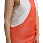 Elegant Sleeveless Cotton Tank in Orange - SEHABRANDS