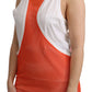 Elegant Sleeveless Cotton Tank in Orange - SEHABRANDS