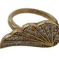 Elegant Gold-Crystal Embellished Ring - SEHABRANDS