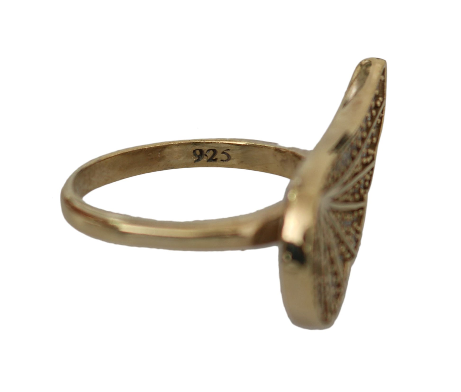 Elegant Gold-Crystal Embellished Ring - SEHABRANDS