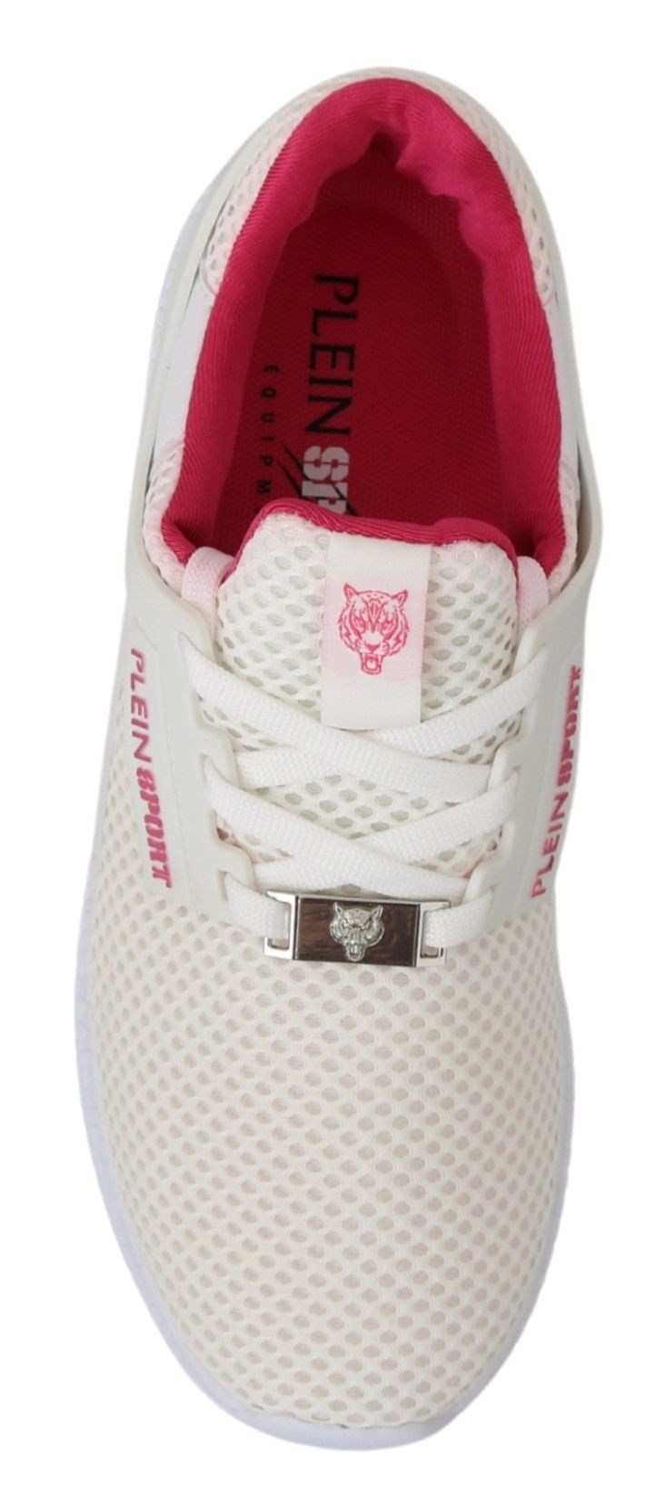 Chic White Becky Sneakers with Pink Accents - SEHABRANDS