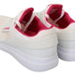 Chic White Becky Sneakers with Pink Accents - SEHABRANDS