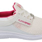 Chic White Becky Sneakers with Pink Accents - SEHABRANDS