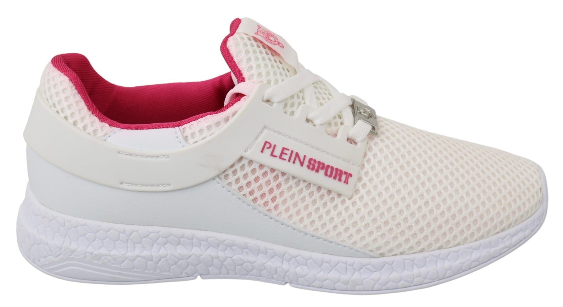 Chic White Becky Sneakers with Pink Accents - SEHABRANDS