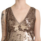 Glamorous V-Neck Sleeveless Sequin Mini Dress - SEHABRANDS