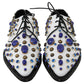 Dolce & Gabbana Elegant White Leather Dress Shoes With Crystals