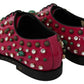 Dolce & Gabbana Fuchsia Pink Crystal Patent Flats