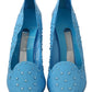 Dolce & Gabbana Crystal Embellished Blue Cinderella Pumps