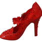 Dolce & Gabbana Chic Red Crystal Cinderella Pumps