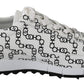 Elegant Monochrome Leather Sneakers - SEHABRANDS