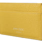 Sunshine Yellow Leather Card Holder - SEHABRANDS